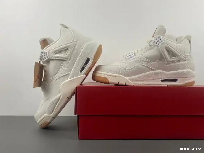 MaikeSneakers AO2571-100 x Air Jordan 'White' 4 Levi's 0323